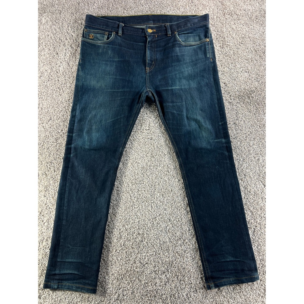 Louis Vuitton Mens Slim Stretch Jeans Dark Wash Blue Made in Japan Size 34